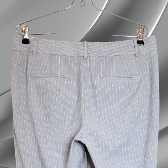 Ann Taylor Gray/White Pinstripe Dress Pants, Size 8 - Picture 3 of 4